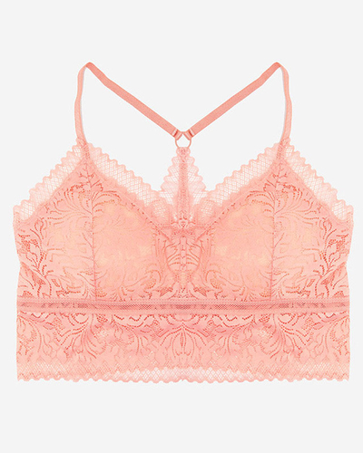 Damen-Spitzen-Bralette in rosa Farbe - Unterwäsche