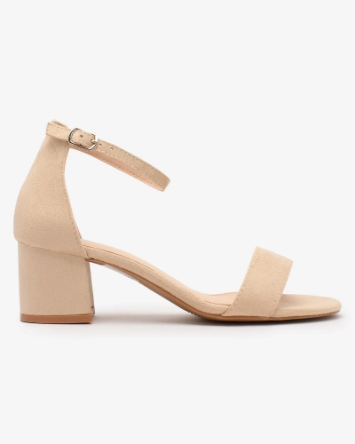 Royalfashion Beige Damen Sandalen mit niedrigem Absatz Mesteri