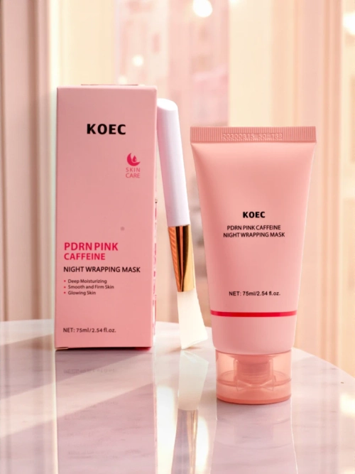 Маска для обличчя PDRN з кофеїном- зволожуюча, ліфтингова з пензликом на ніч