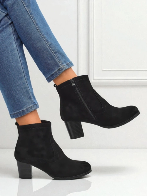 Жіночі ботильйони еко замшеві на підборах Crimson Echo