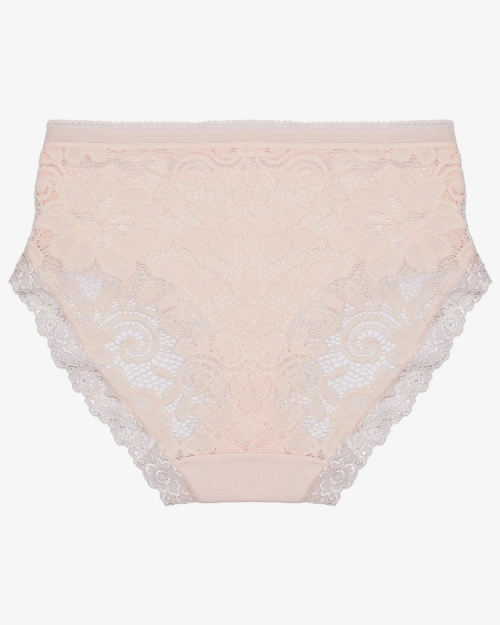 Жіночі трусики в рубчик світло-рожевого кольору PLUS SIZE - Нижня білизна