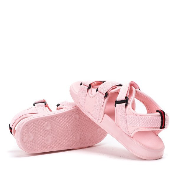 OUTLET Rosa Crista-Sandalen mit Klettverschluss - Schuhe