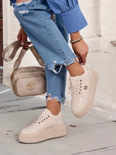 Royalfashion Warme Damen-Sneaker mit Fell Rozit