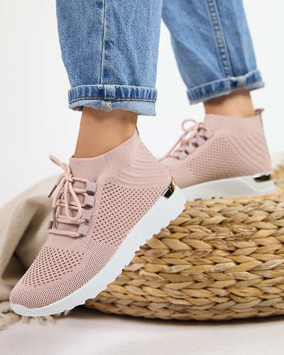 Sportschuhe aus rosa Bamggy-Stoff für Damen - Schuhe