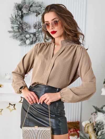 Royalfashion Damenhemd mit Strass
