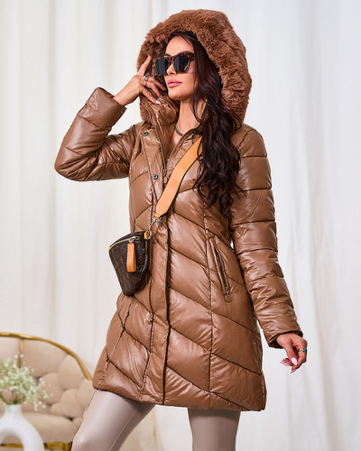 Royalfashion Hellbraune Damenjacke