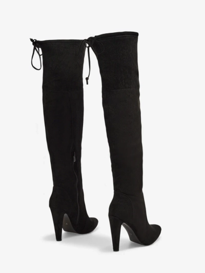 Damen Overknee-Stiefel aus Öko-Wildlederimitat mit Stilettoabsatz Eldirros