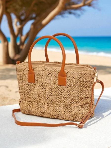 Royalfashion Große Strohtasche Damen Aureliana Savio