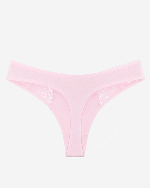 Рожеві трусики з декоративним мереживом