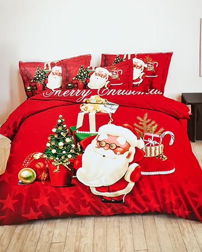 Royalfashion Weihnachtsbettwäsche 160x200 Set 3-TEILIG