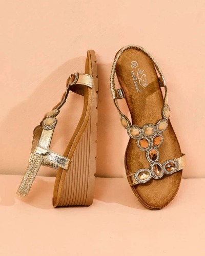 Royalfashion Жіночі босоніжки з цирконієм Obrina