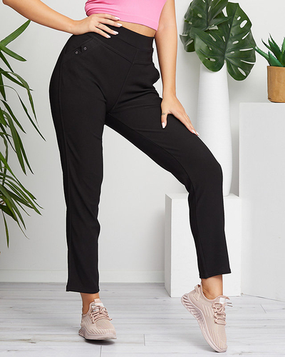 Elegante schwarze Leggings für Damen in PLUS SIZE - Kleidung
