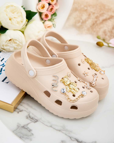 Royalfashion Damen-Gummi-Flip-Flops mit Fescas-Ornamenten