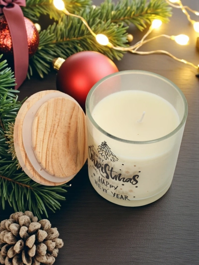 Weihnachtsduftkerze Frohe Weihnachten Gutes Neues Jahr
