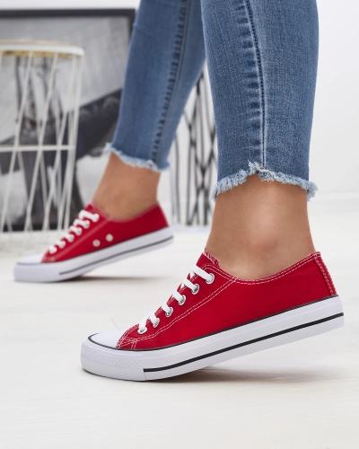 Rote klassische Damen-Schnürsneaker Ogisa - Schuhe