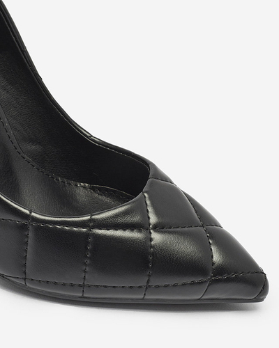 Gesteppte Damenpumps in schwarzer Farbe Duclisa- Footwear