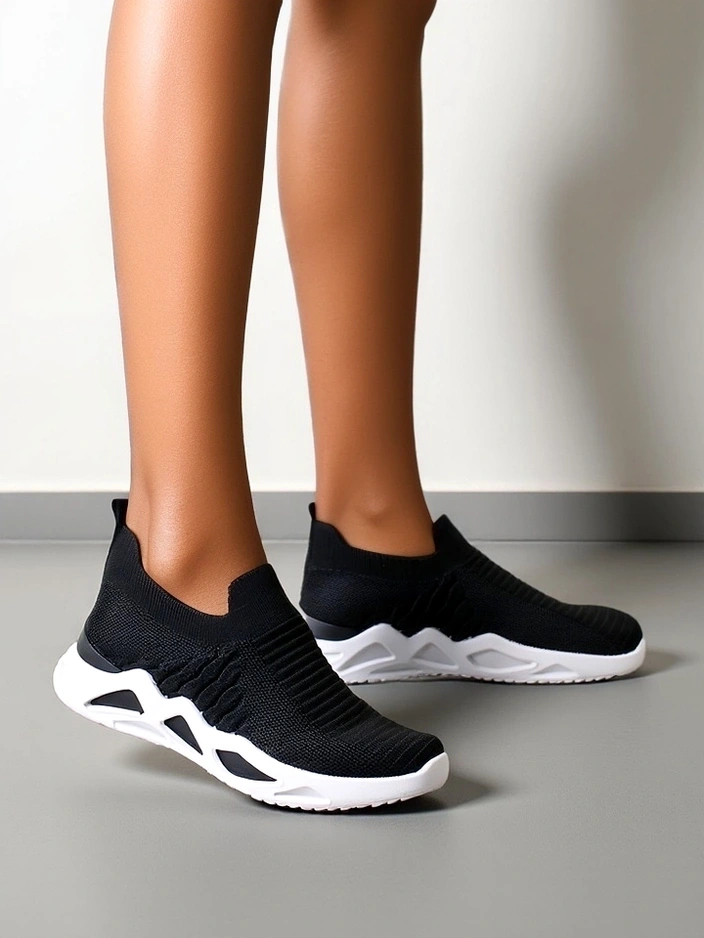 Royalfashion Slip-On Damen-Sneaker mit Strass Elavises