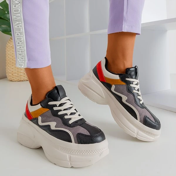 Mehrfarbige Dabi-Plateauschuhe für Damen - Schuhe