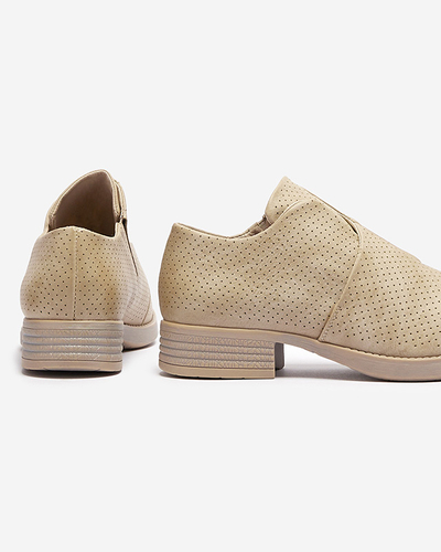 Beige Halbschuhe aus Öko-Leder Ilioppa- Footwear