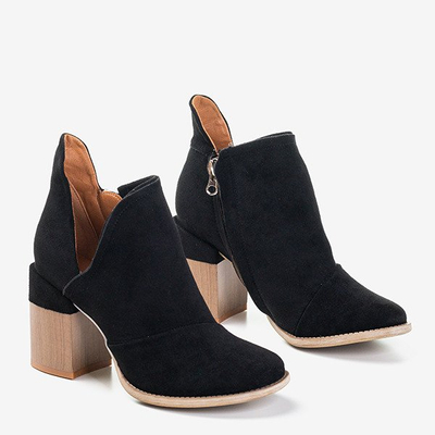 Schwarze Damenstiefel mit Ausschnitten Cintura - Schuhe