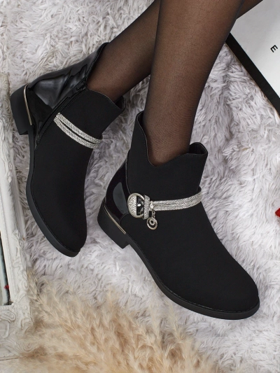 Stiefeletten aus mattem und lackiertem Öko-Leder Marvella