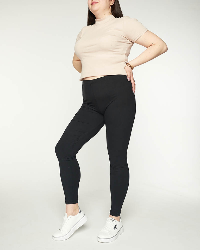 Klassische schwarze Damen-Leggings PLUS SIZE - Kleidung
