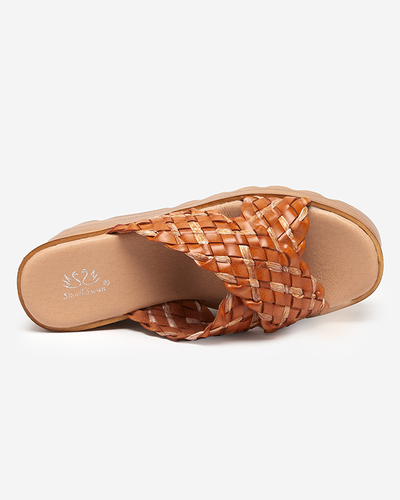 Braune Balbanina-Keilhausschuhe für Damen - Schuhe