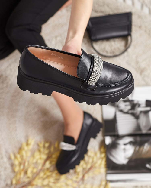 Royalfashion Жіночі мокасини з цирконами Emerne