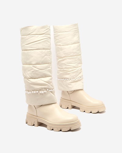 Royalfashion Жіночі черевики Ameroe кремового кольору