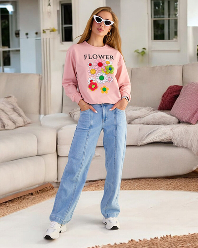 Royalfashion Women's Cotton Thin Print Sweatshirt