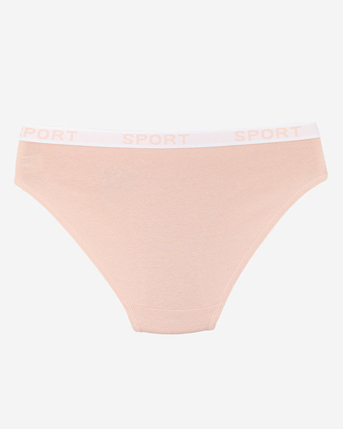 Світло-рожеві бавовняні жіночі трусики - Нижня білизна