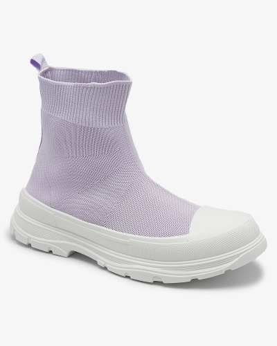 Lila Damen Slip-on hohe Sportschuhe a'la Turnschuhe Vertiks - Schuhe