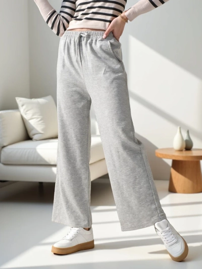 Royalfashion Damen Weite Gewebte Sweatpants