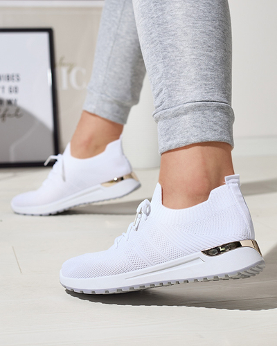 Ferroni Weißer Stoff Damen Sportschuhe - Schuhe