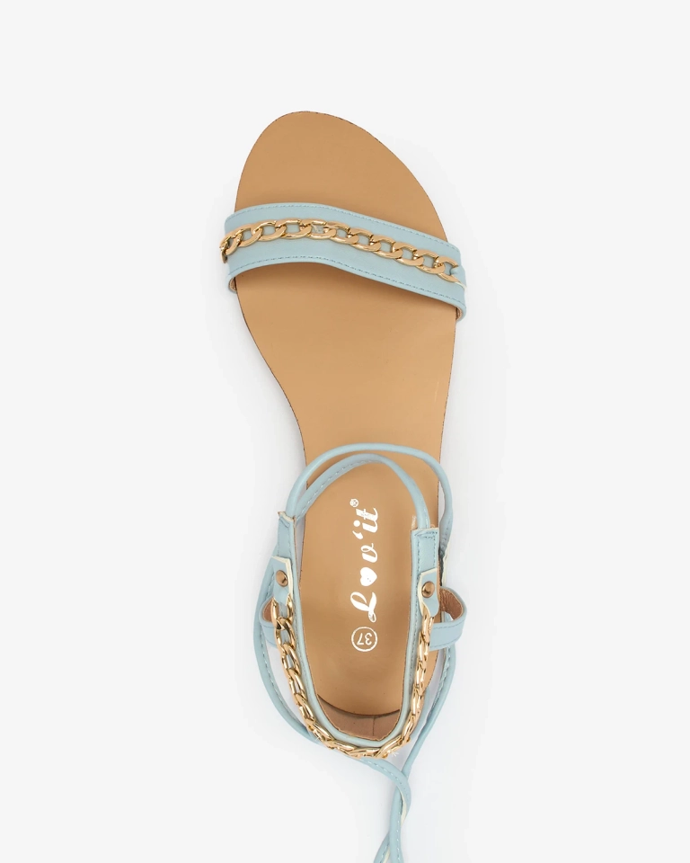 Royalfashion Blau Damen Elvierena Schnürsandalen