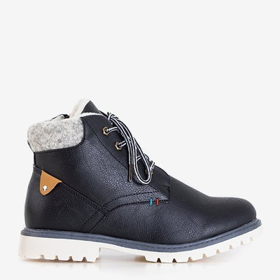 Schwarze isolierte Tiptop-Stiefel für Jungen - Footwear