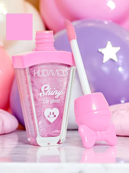 Lipgloss mit Glitzerfarbe Pink