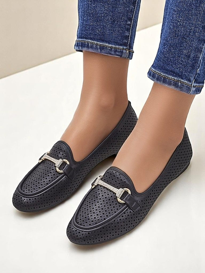 Royalfashion Rafalle Damen-Loafer mit Lochmuster