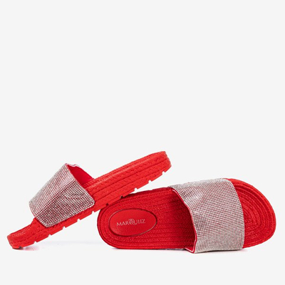 Rote Frauenschuhe mit Zirkonia Blink Blink - Schuhe