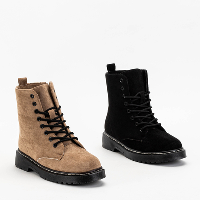 Schwarze Damen-Wildlederstiefel von Nerrisa - Schuhe