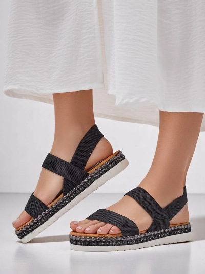 Royalfashion Damensandalen mit dekorativer Sohle Zindas