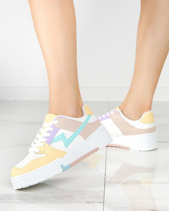 Gelb-rosa Damen-Sportschuhe Tremsi Sneakers - Schuhe