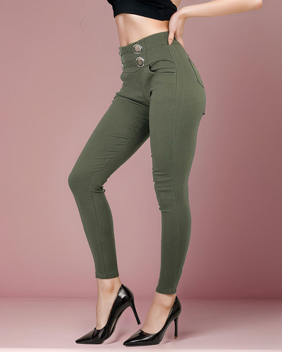 Royalfashion Damen Teggings-Hose mit hoher Taille