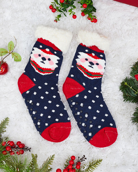 Rote Damensocken mit Weihnachtsmuster - Unterwäsche