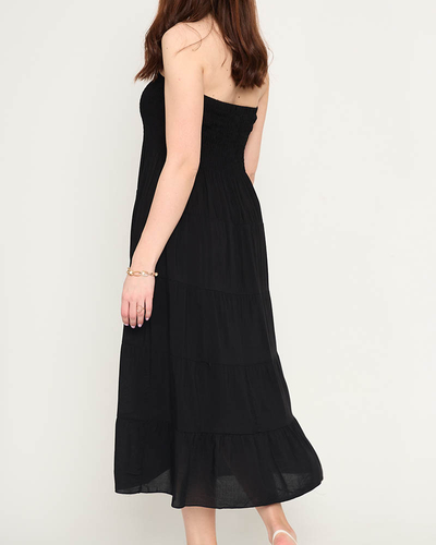 Schwarzes Midikleid PLUS SIZE - Bekleidung