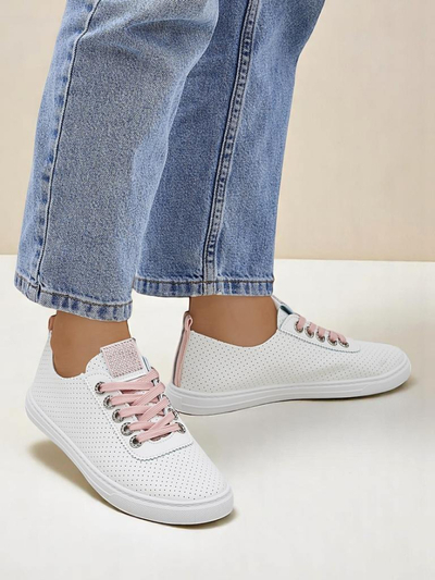 Royalfashion Damen-Öko-Leder-Sneaker PureWalk