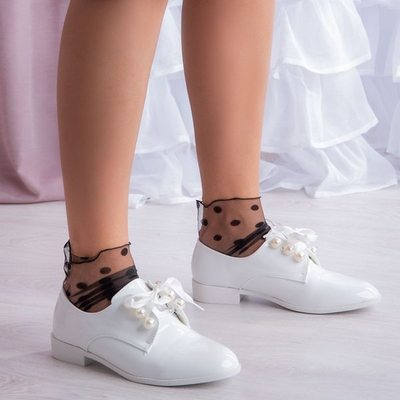 Weiße Schuhe aus Lack-Öko-Leder Utah - Schuhe