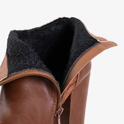 Жіночі ботильйони з декоративною верблюжою блискавкою Сантьяго - Взуття