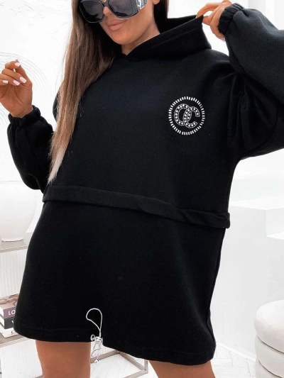 Royalfashion Damen Baumwoll Minikleid im Sweatshirt-Stil