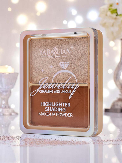 Highlighter- und Bronzer-Kompakt für das Gesicht